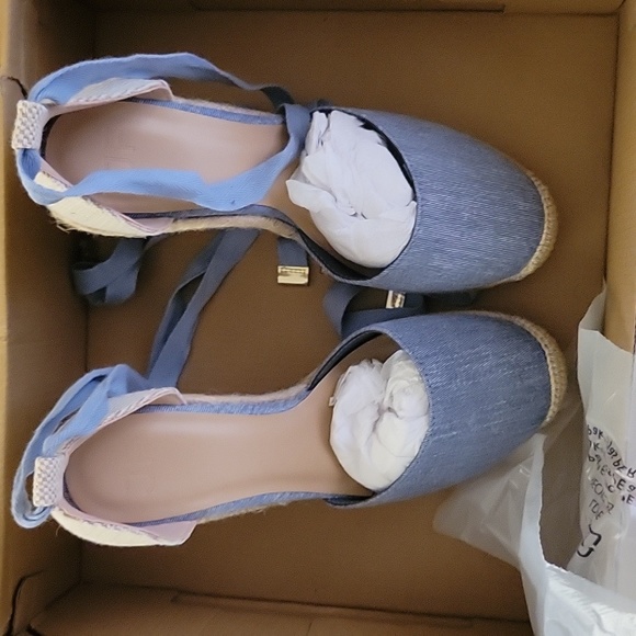 New denim wedges size8.5 - Picture 2 of 4